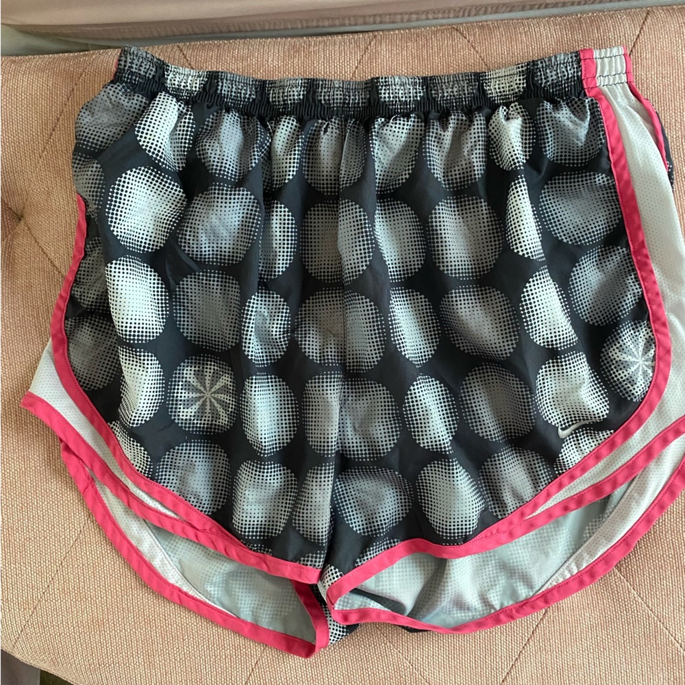 Pink and gray circle design Nike Running Shorts
